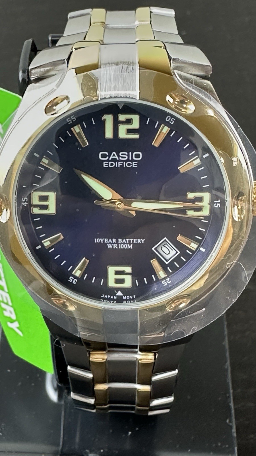 Casio Edifice EF106SG-2AV Wrist Watch for Men Gold New 37mm Stainless Steel
