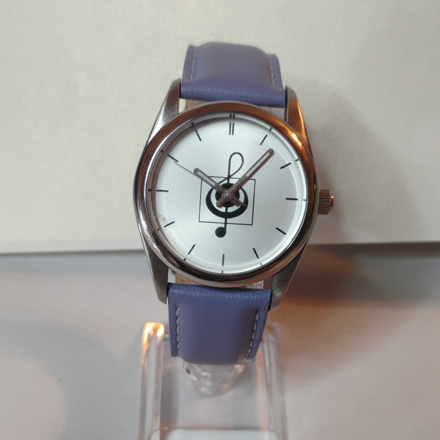 Hong Kong Schools Music & Speech Association Music Theme Silver Dial Purple Ban…