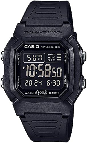 CASIO W-800H-1BV Digital Watch Black – Men’s Waterproof Classic Y865916