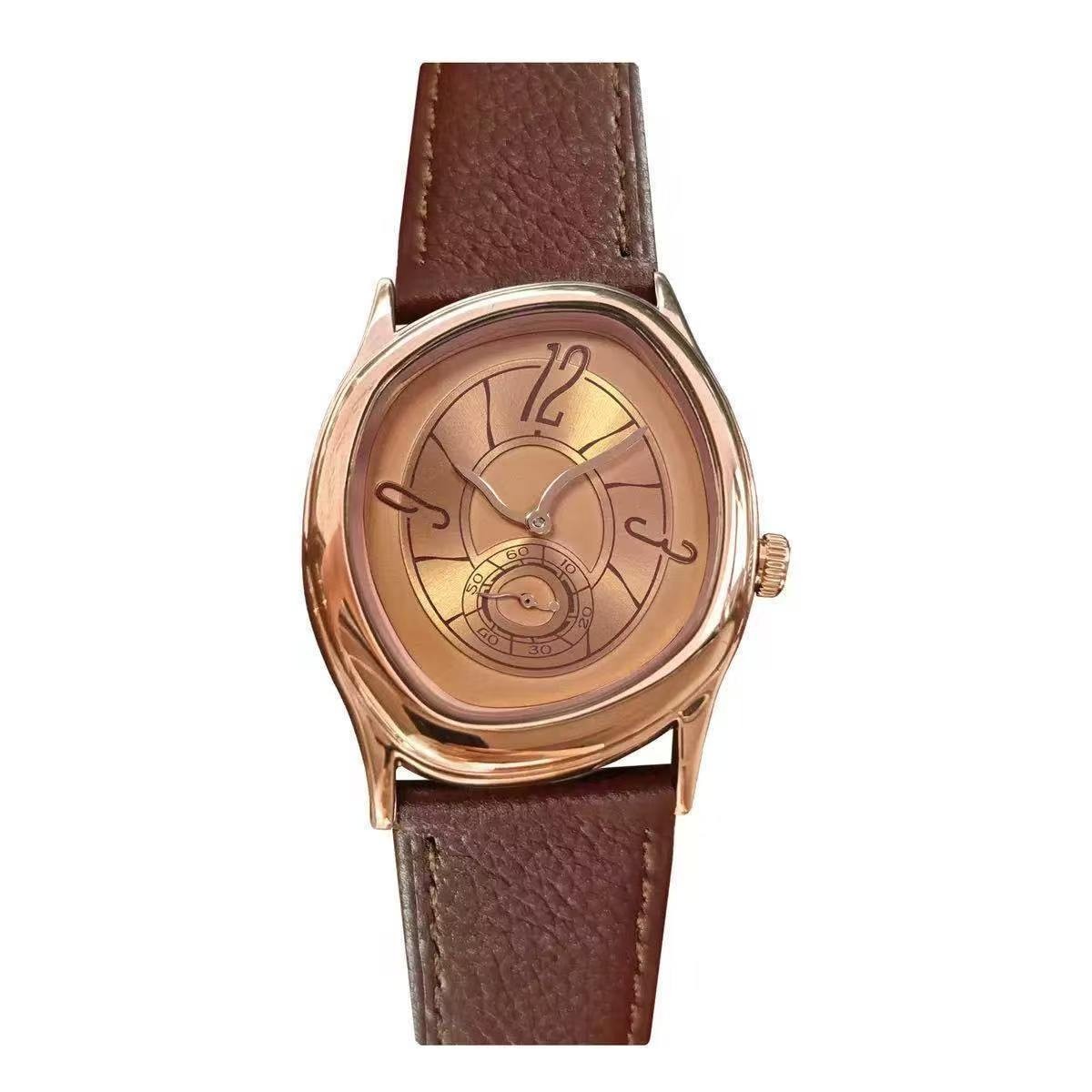 Gold Silver Rose-gold Mirage Dress Watch Melting Vintage Rare French Irregular