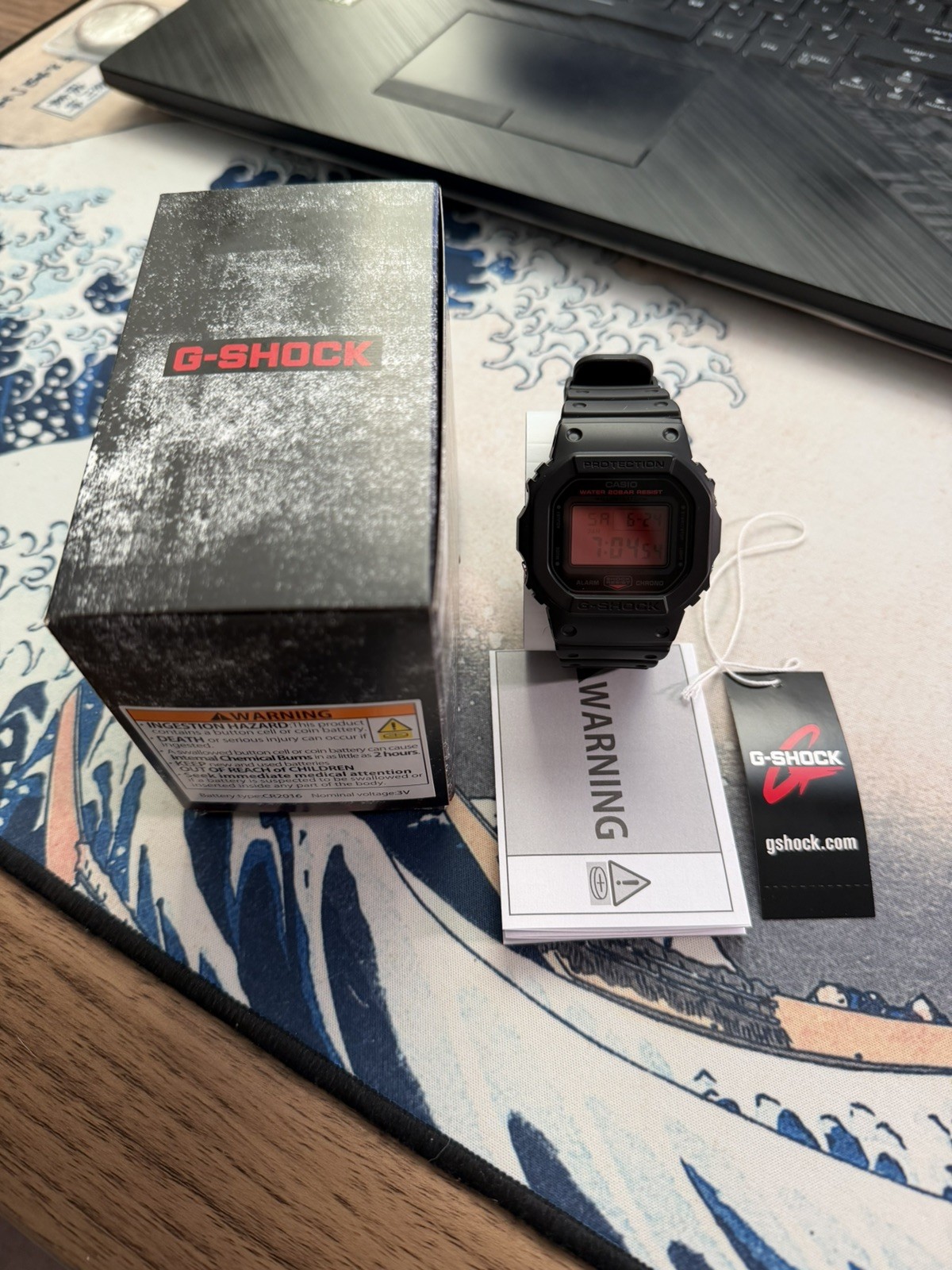 Casio G-Shock Red Digital Dial Black Resin Men’s Watch DW-5600BBR-1