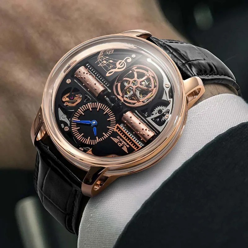 PINDU New Men Watch Mechanical Classic Series 45.5MM Godfather Luxury M2791B