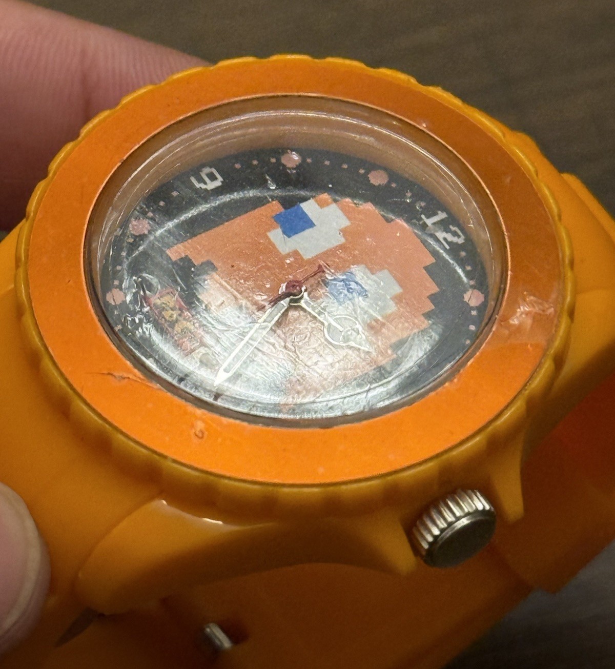 Pac-Man Watch Orange Ghost Bandai Namco Clyde Used Collectible From Japan