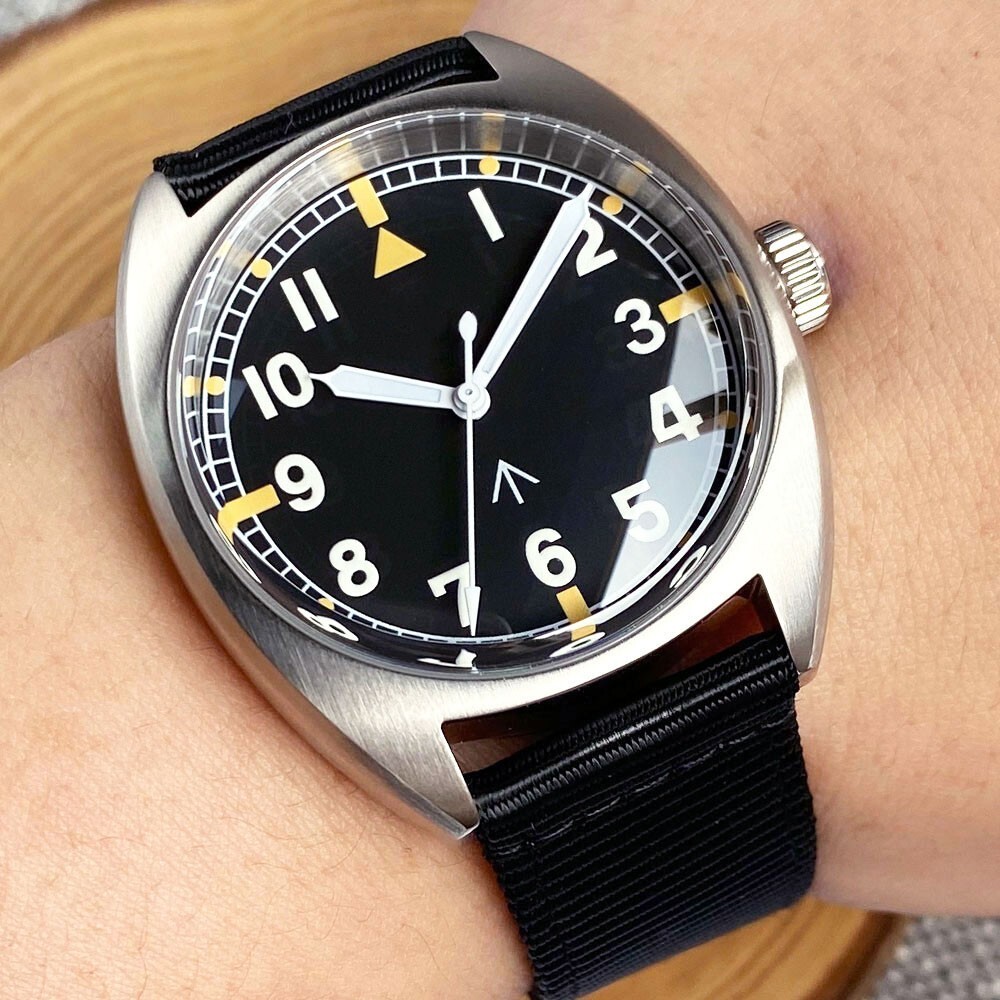 Military 40mm Tandorio Black Dial Sapphire Glass NH35A Automatic Men’s Watch