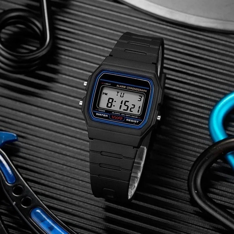 F 91W Classic Digital Resin Strap Watch Stopwatch Chronograph Sport Unisex Men..