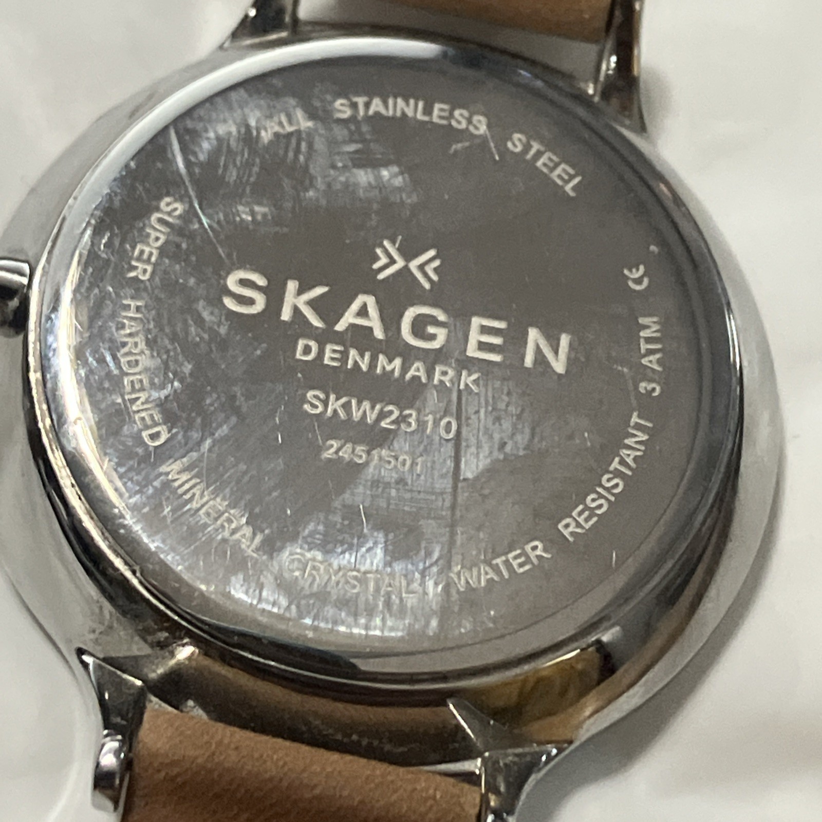 Skagen Denmark SKW2310 Women’s Steel Watch Mineral Crystal For Repair Or Repair