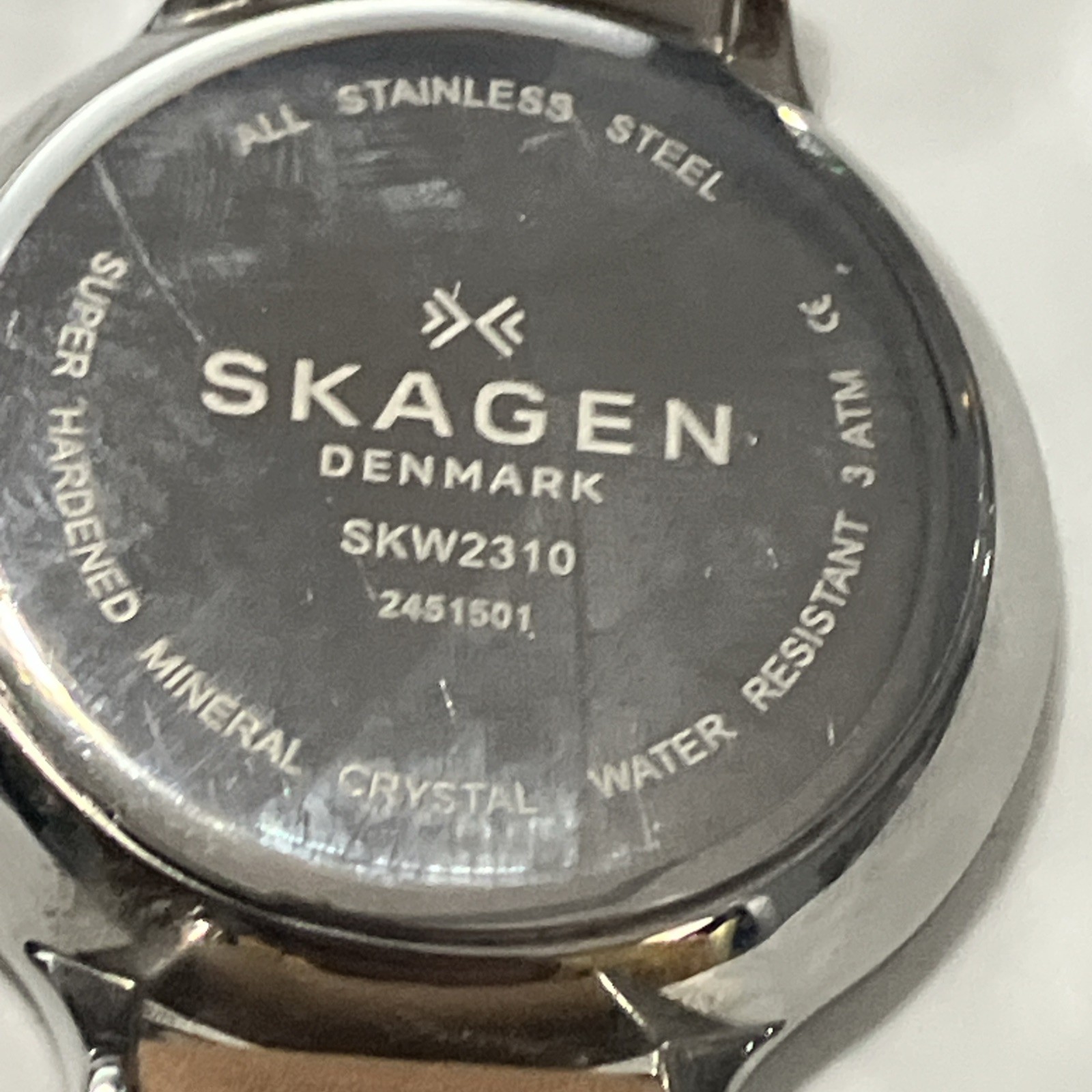 Skagen Denmark SKW2310 Women’s Steel Watch Mineral Crystal For Repair Or Repair