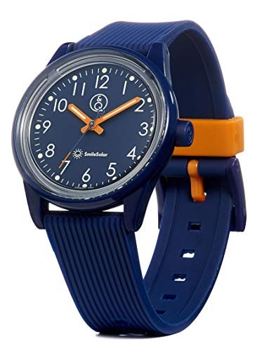 Q&Q SmileSolar Watch RP26J017 Blue Analog Solar Powered Waterproof Urethane Band