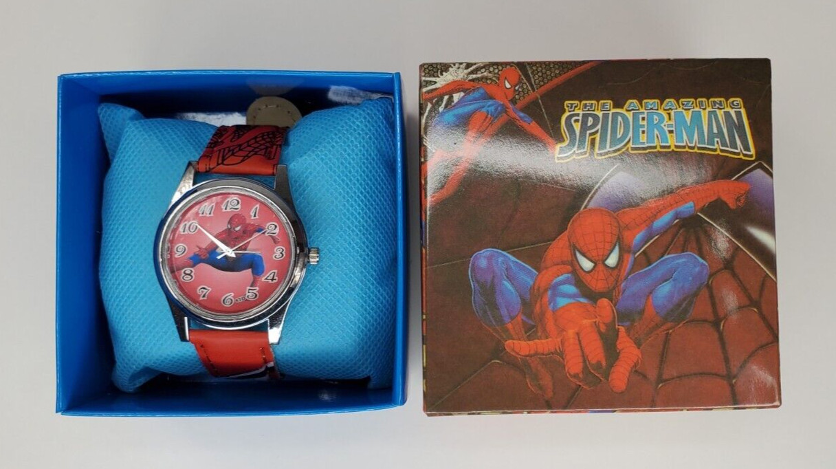 Vintage Spiderman Watch Toy Game Comic RED
