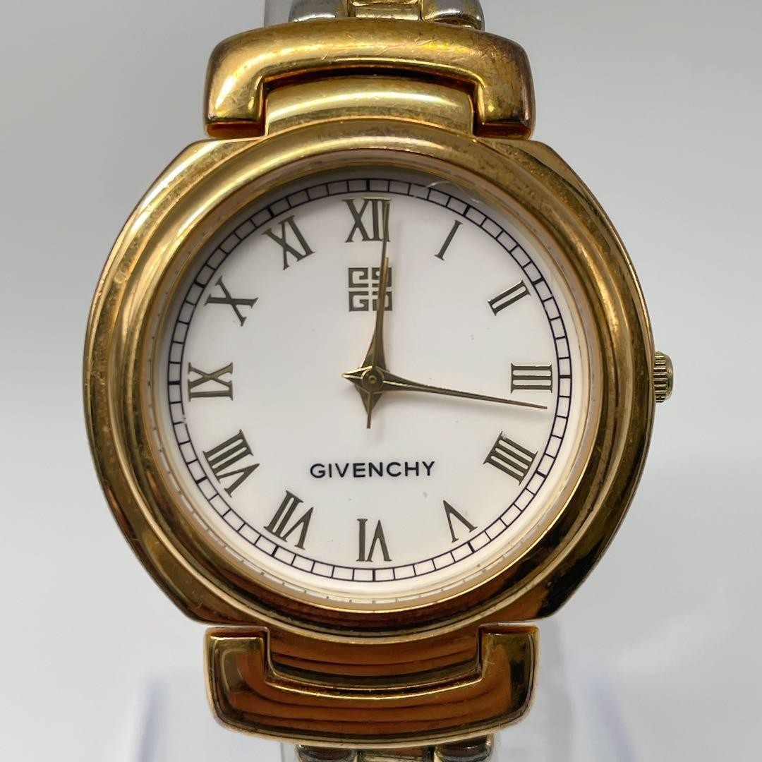 Givenchy Vintage Gold White Quartz Ladies Wristwatch Rare Japan 071124