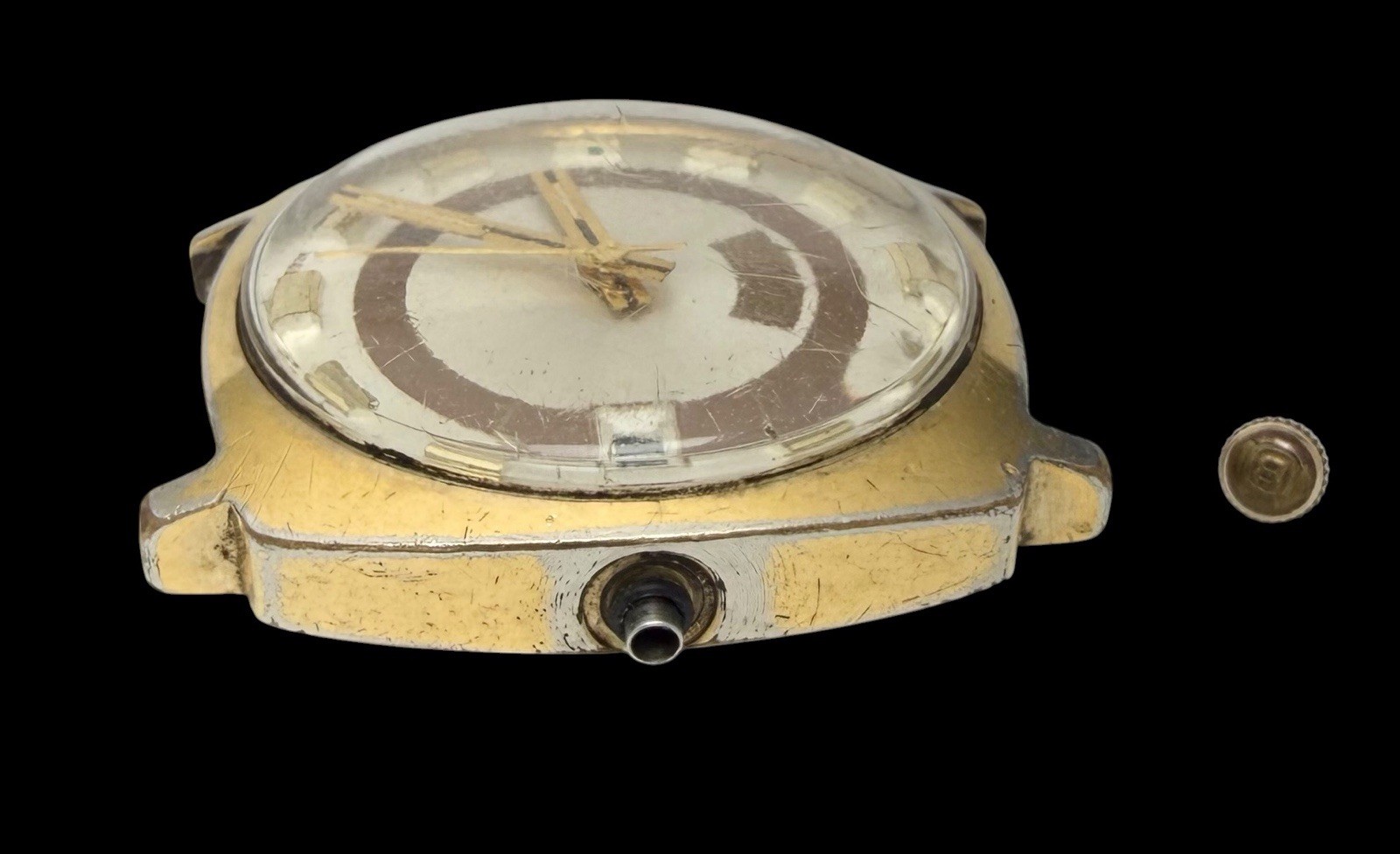 Vintage BENRUS 3249 426 WR Men’s Watch Runs On & Off Broken Stem Parts/Repairs