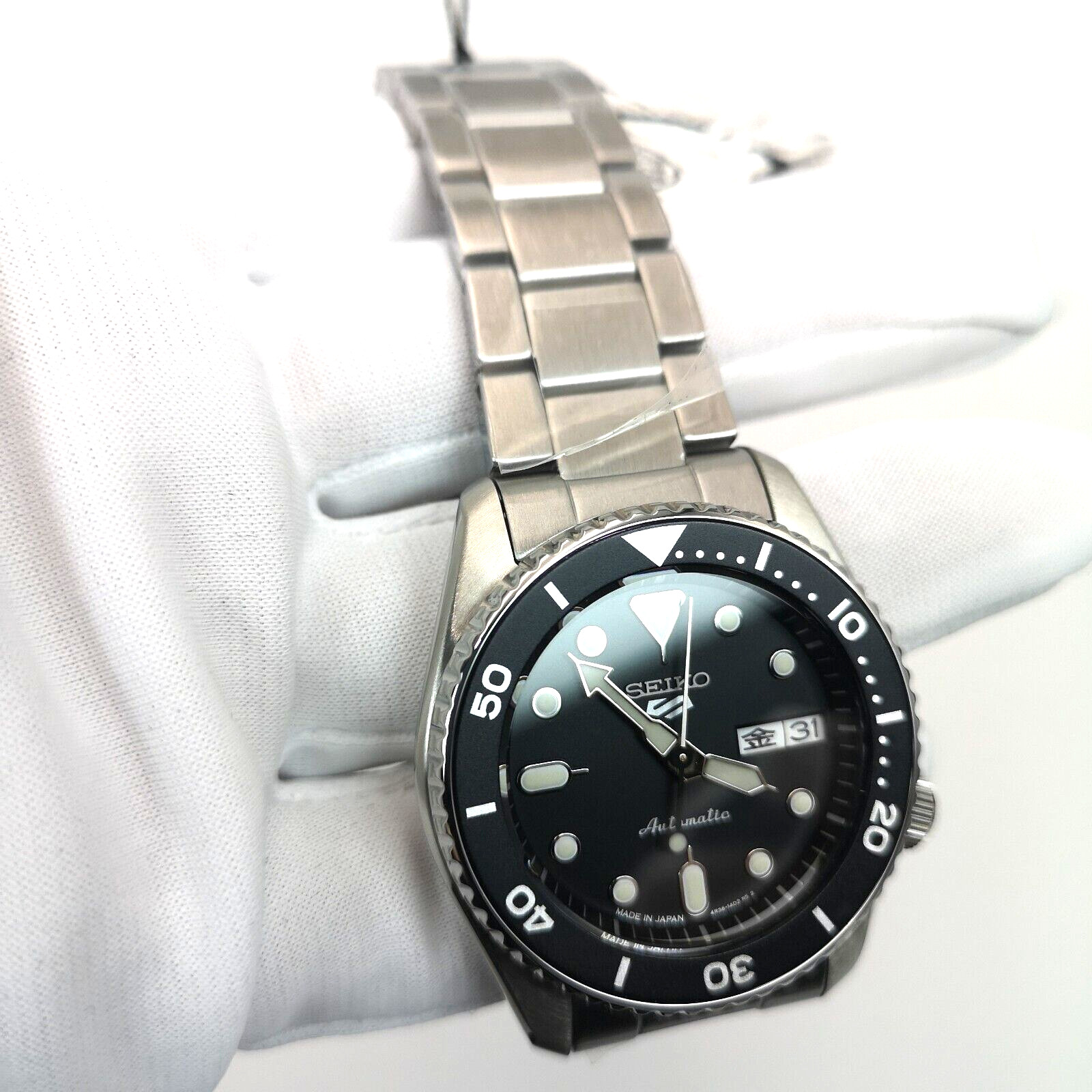 SEIKO 5 Sports SBSA225 Black Automatic Mechanical Diver Men’s Watch New in Box