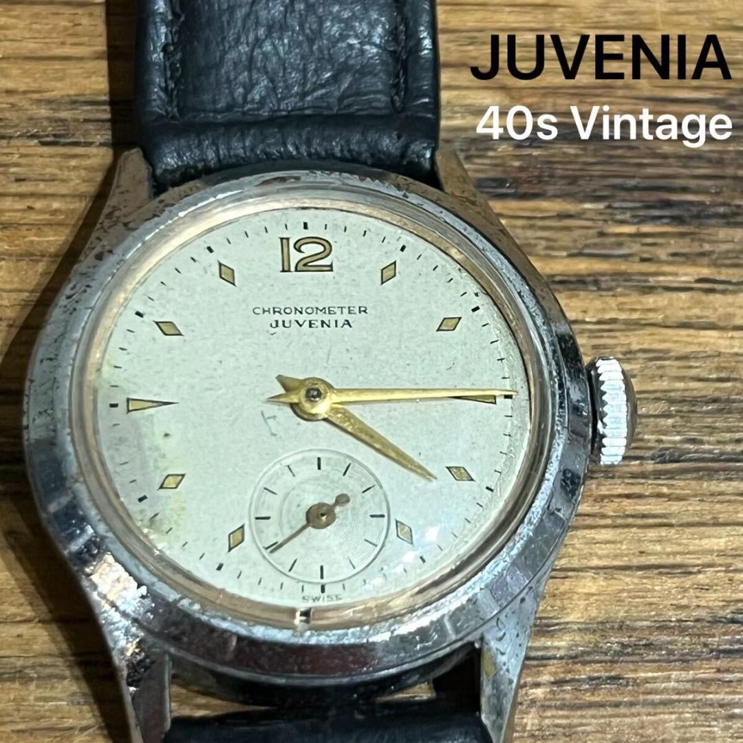 Juvenia Chronometer Manual Wind Watch 18.5cm 7.3in Vintage 1940s Working Japan