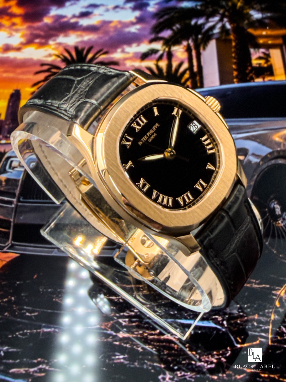 Patek Philippe Aquanaut 5060SJ-001 Yellow Gold 35mm Roman Dial Box
