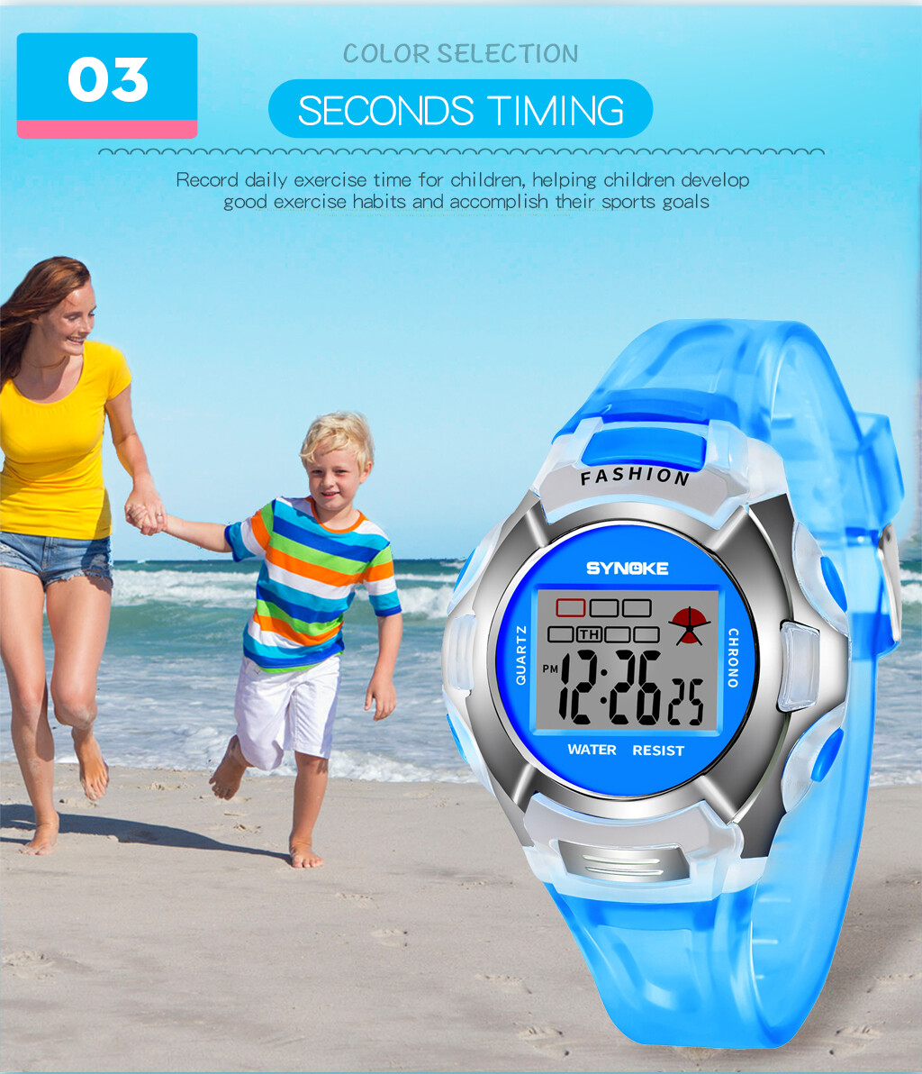 Kids Digital Watches for Girl Boys 3ATM Waterproof Multi-Functional WristWatches