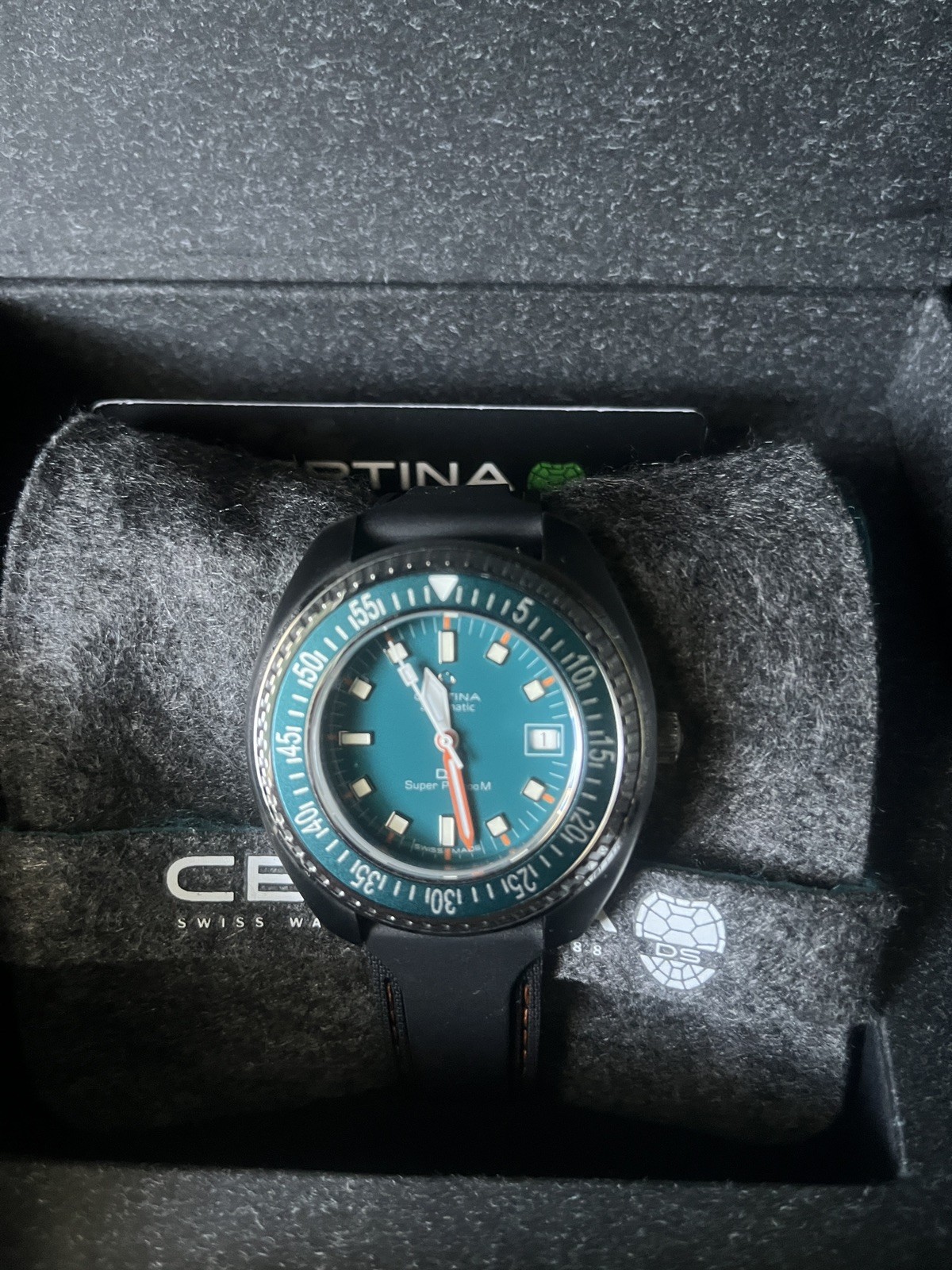 New Certina DS SUPER PH1000M STC Teal Dial 43.5mm Men’s Watch C0249071704110