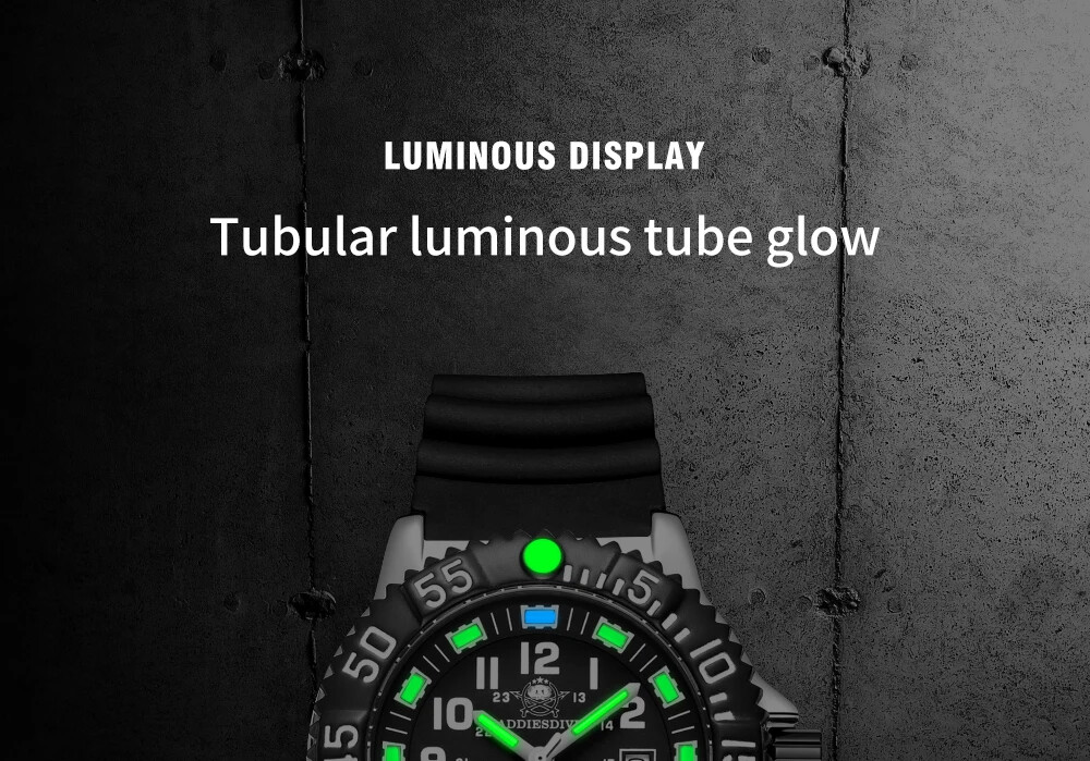 Military Men’s Watch Aidis Blue Green Luminous Waterproof Quartz Stainless Steel