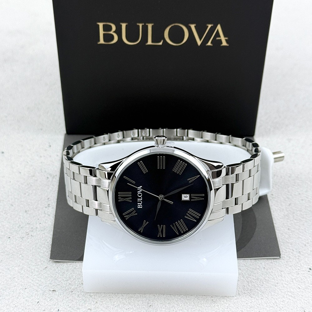 Bulova Men’s Classic 96B261 Gray Dial Silver-Tone Stainless Quartz Watch 40mm