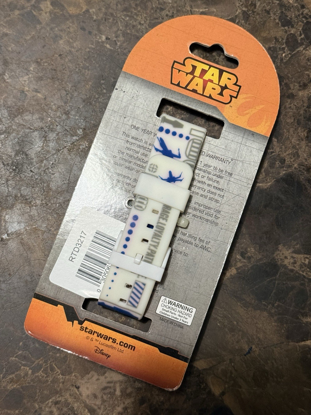Accutime Star Wars R2-D2 Kids LED Digital Quartz Watch, White/Blue Plastic