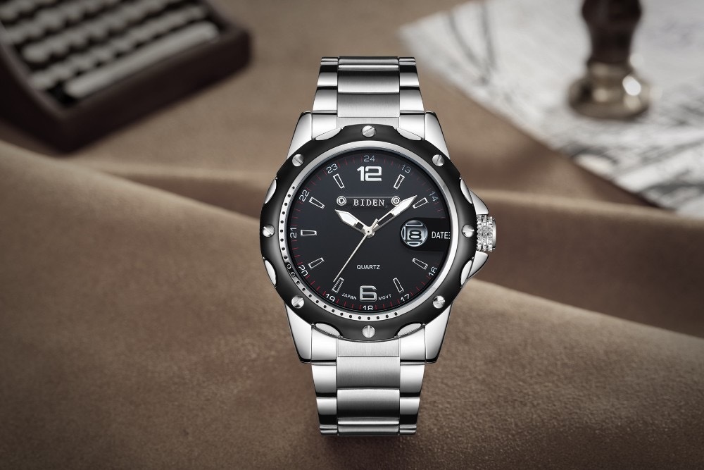 High Quality Biden Luxury Stainless Steel Dial, Date Classic Quartaz Men Watch