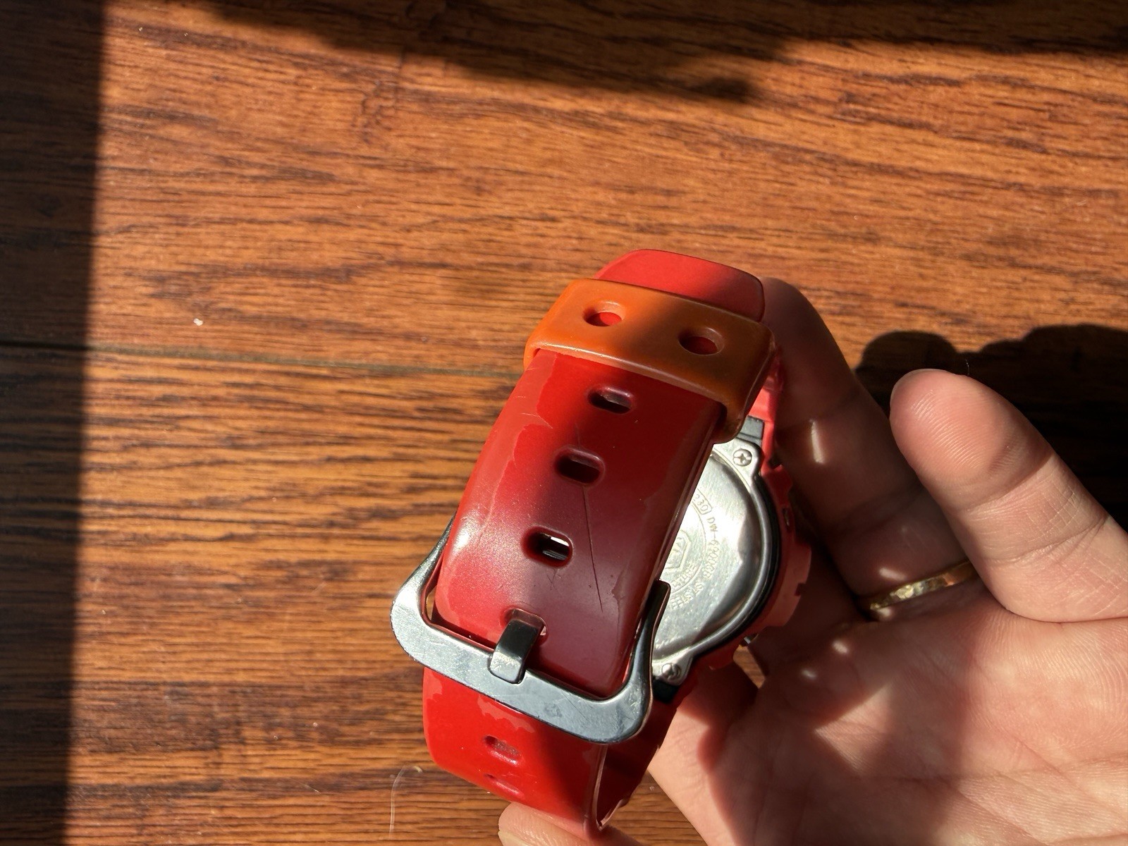 Casio G-SHOCK Digital Quartz Shock-Resistant 200m Red Resin Strap Watch