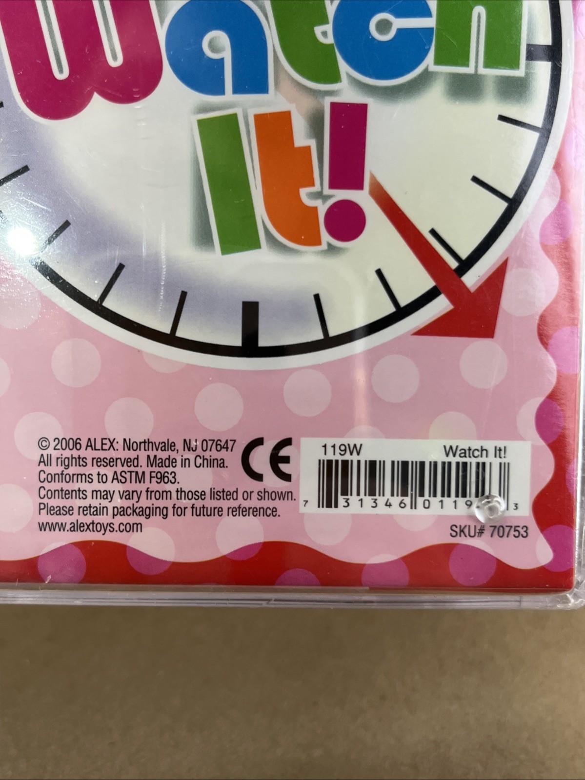NIP 2006 ALEX TOYS WATCH IT WATCH 7 ADJUSTABLE BANDS 7 DAYS DIY NEW *READ