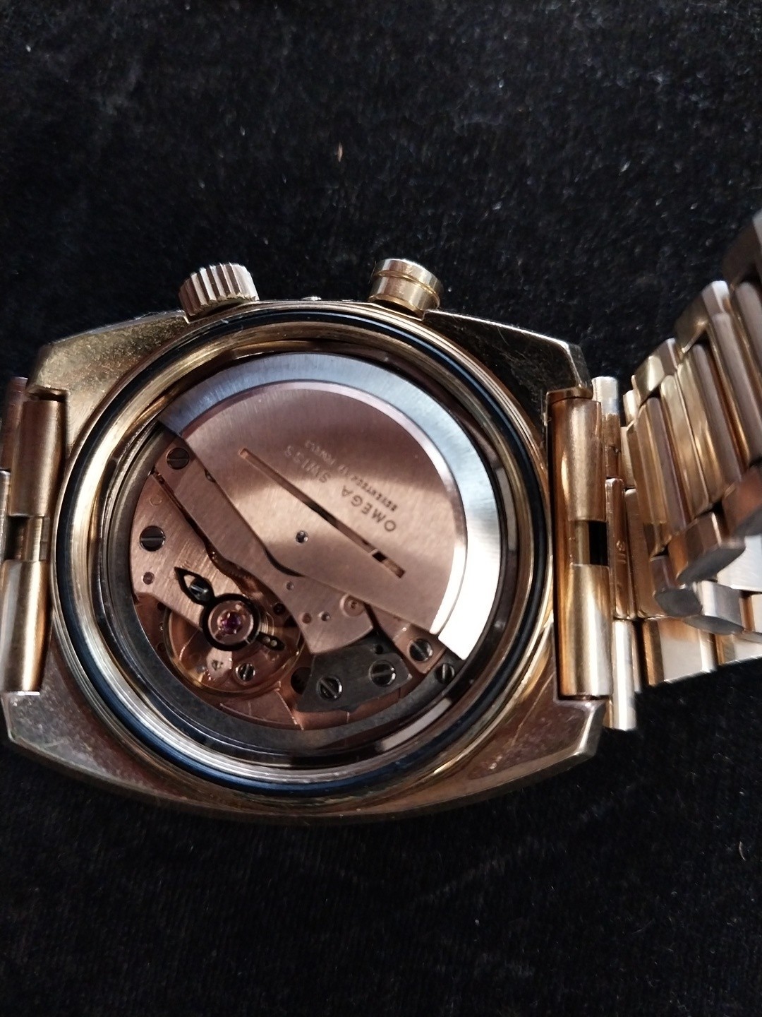 Omega Seamaster Memomatic Mens 40mm Gold Capped 1970s Automatic Alarm Cal 980