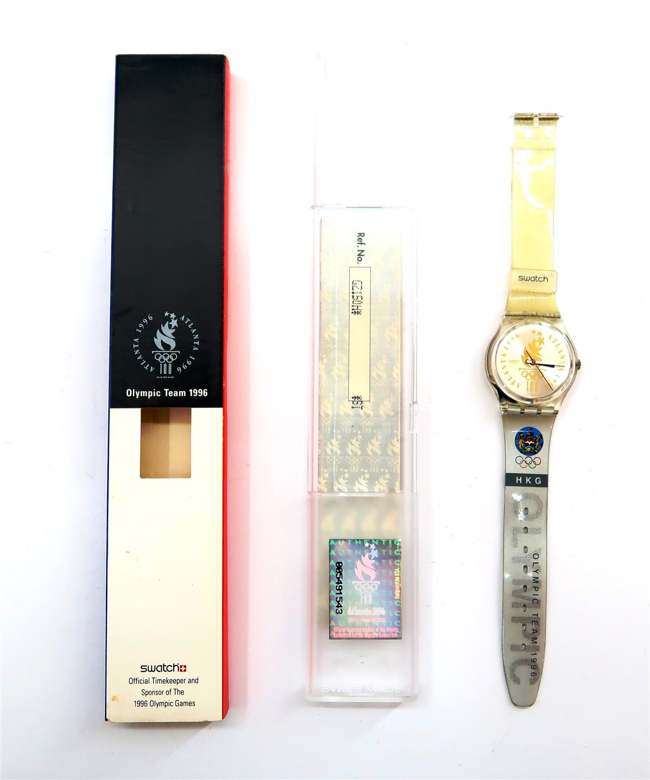 Swatch Watch HONG KONG GZ150H New Olympic Team 1996 NOS Special Edition HKG