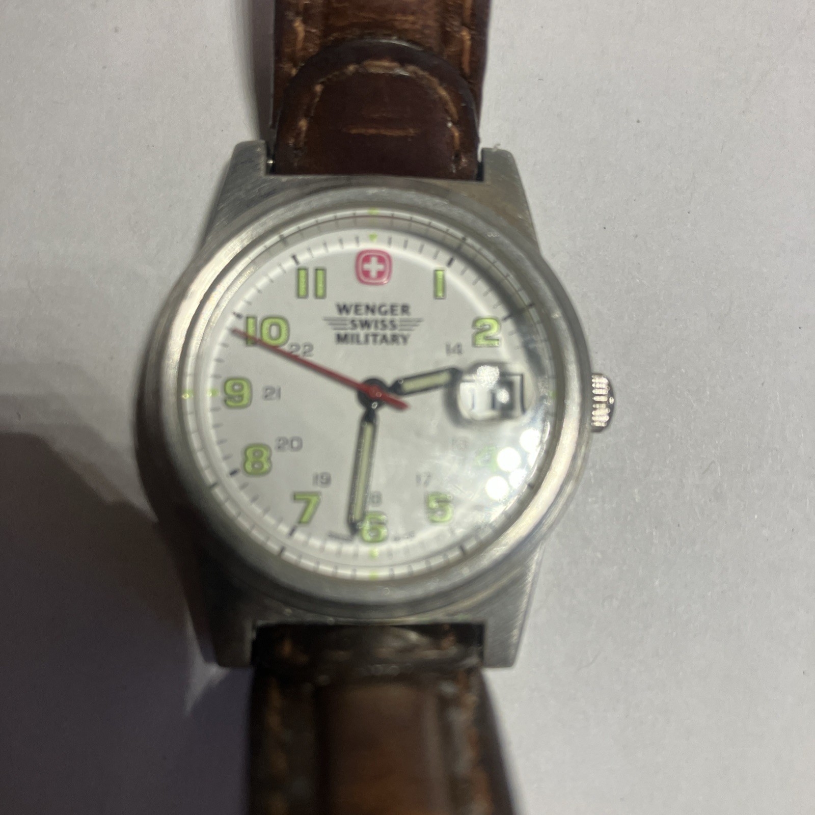 Wenger Swiss Military 7292X Mens Watch 100MM Swiss Made Mineral Crystal