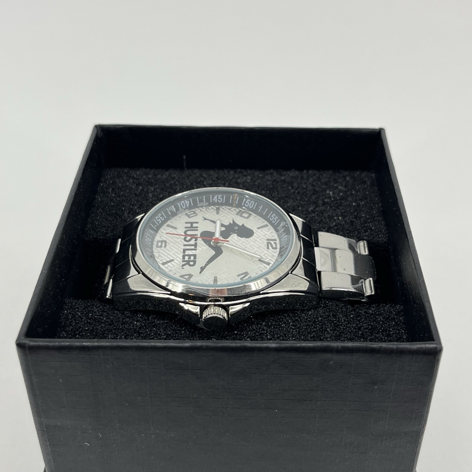 Game Time Men’s Silver Hustler Watch TXT Series Sitting Lady Logo New