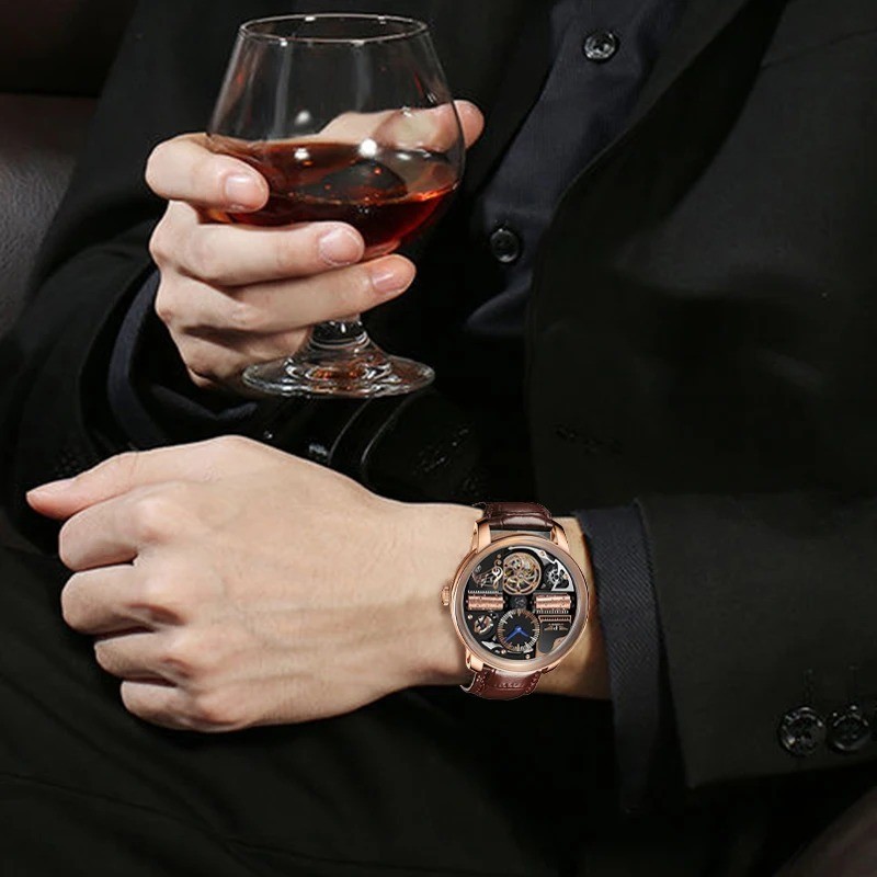 PINDU New Men Watch Mechanical Classic Series 45.5MM Godfather Luxury M2791B