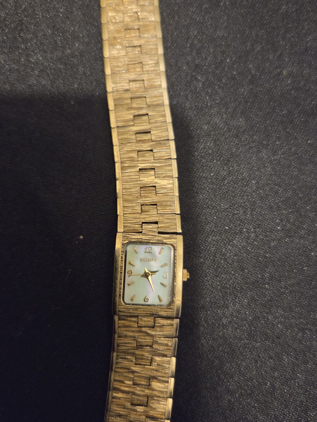 Vintage ELGIN Gold Patterned Watch | Geometric Women’s Wristwatch