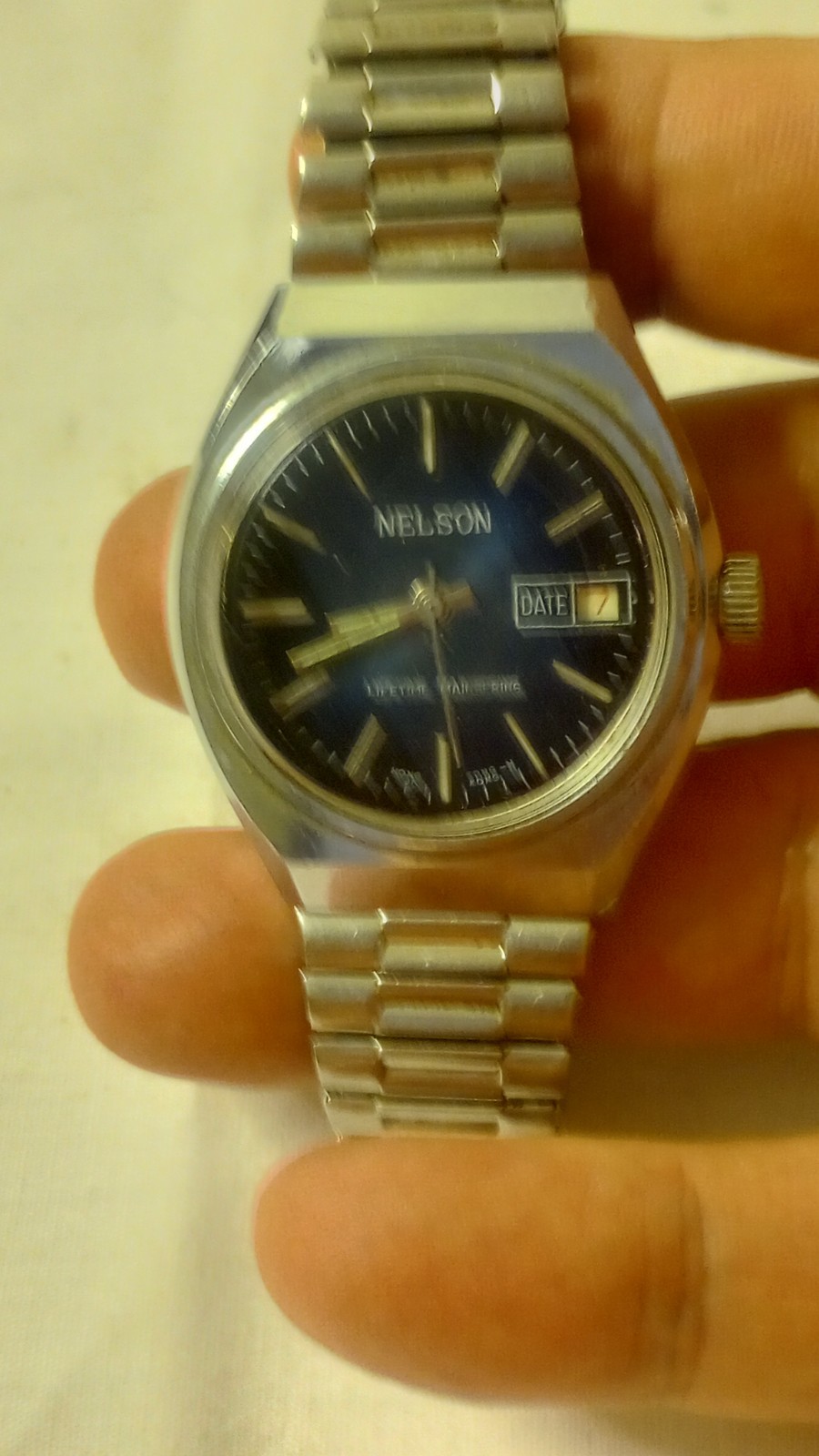 Vintage Mens NELSON Lifetime Mainspring Hong Kong Manual Wind Wrist Watch Runs