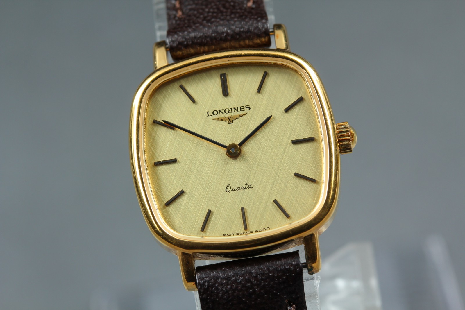 [Near MINT] Longines L960 6400 23㎜ Square Gold Dial Qz Women’s Watch From JAPAN