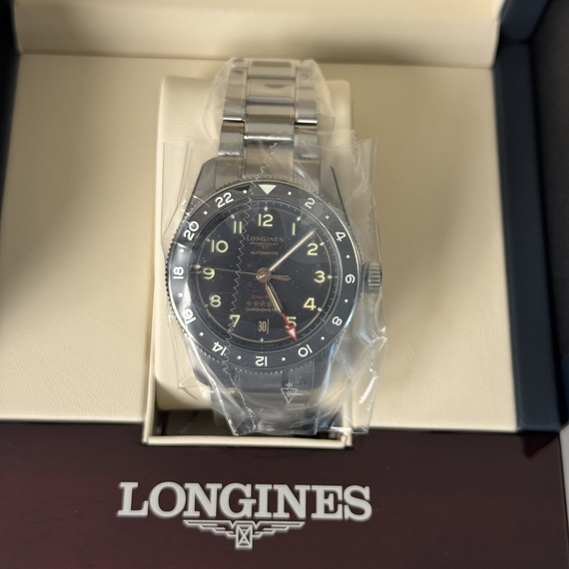 New Longines Spirit Zulu Time 39mm Titanium Anthracite Men’s Watch L3.802.1.53.6