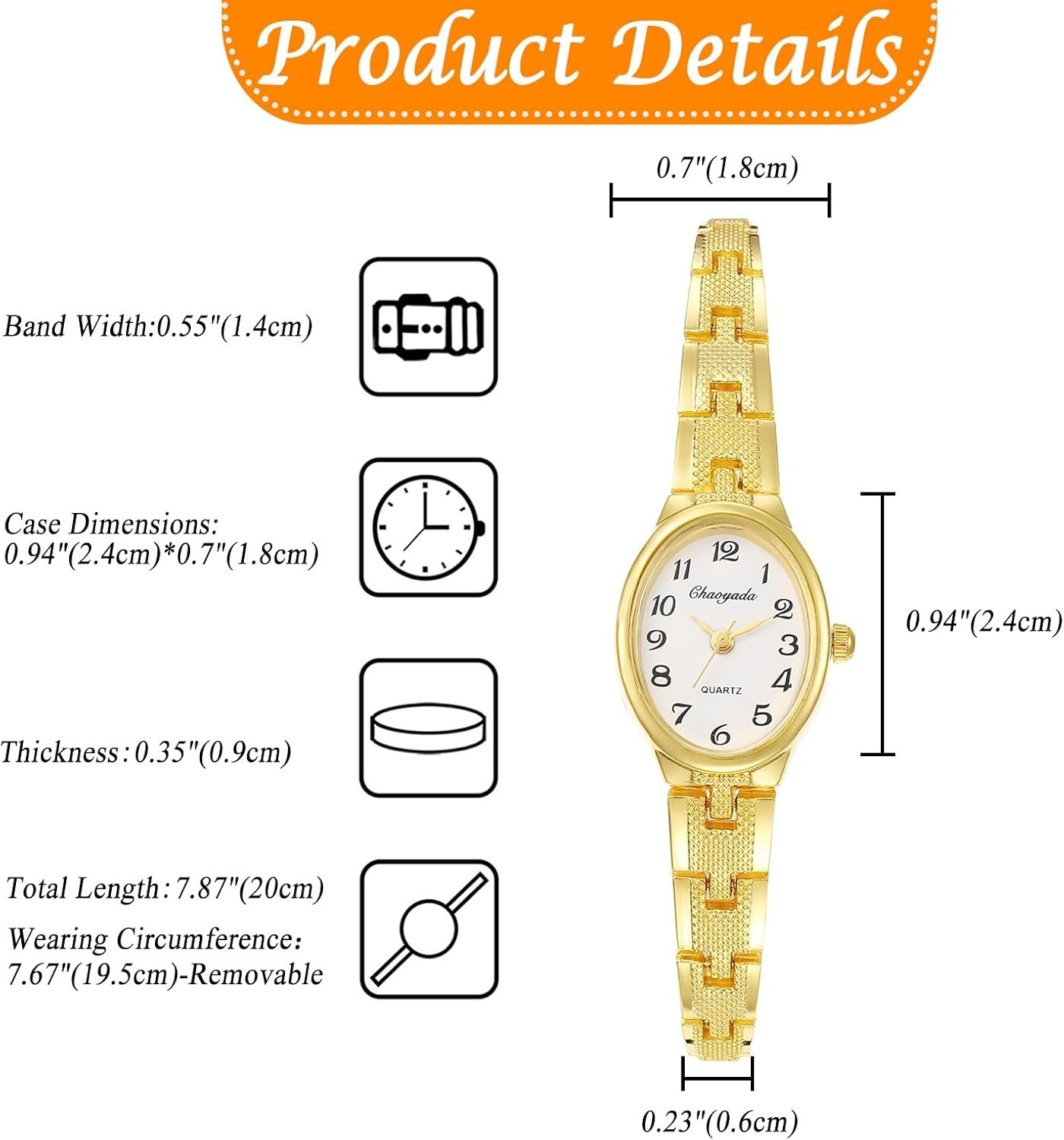 Lightweight Gold Analog Quartz Watch for Women – Perfect Gift Choice