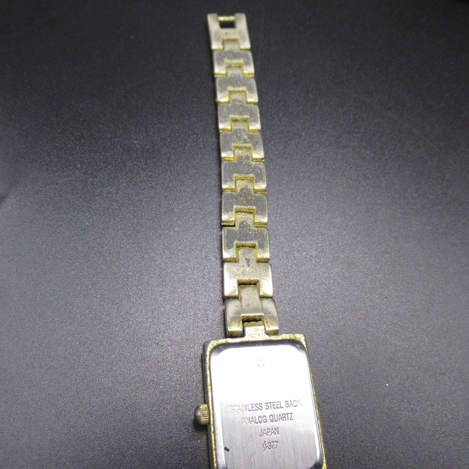 Elegant GJ/EJ Quartz Women’s Watch Gold-Tone Two-Tone Crystal Bezel Rectangle