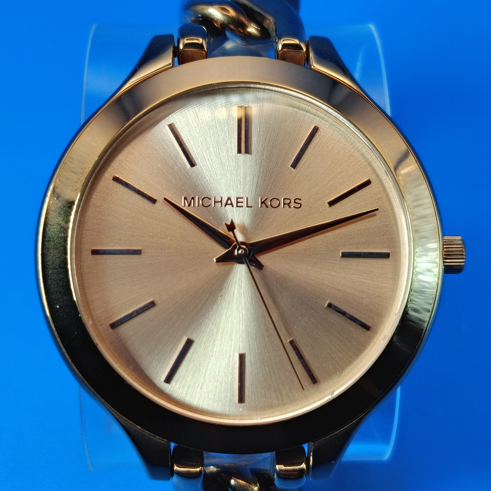 Vintage 2014 Michael Kors Rose Gold Designer 44mm Women’s Quartz Fashion Watch