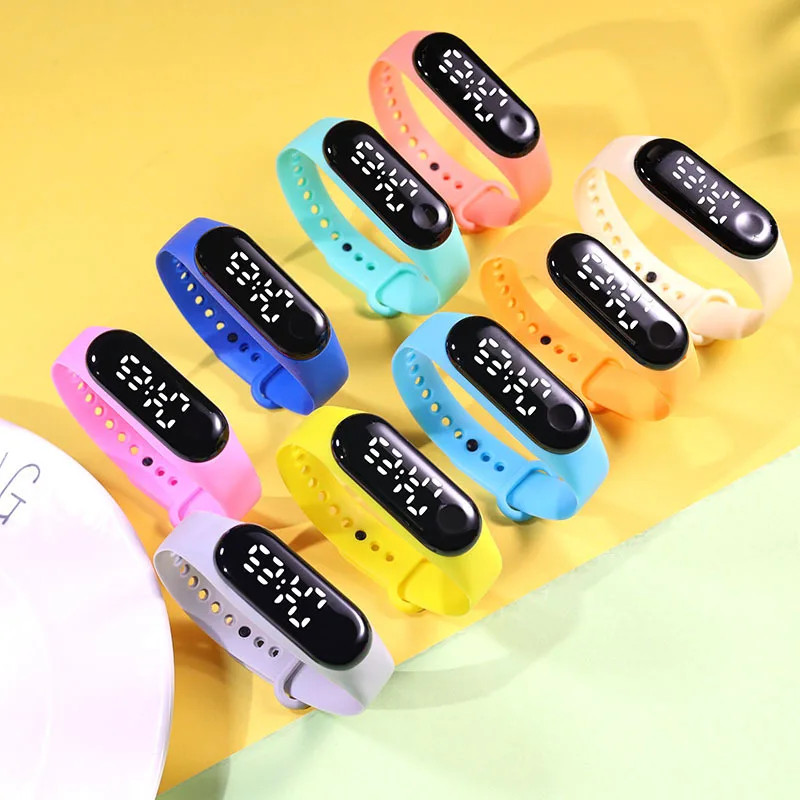 Kids LED Digital Sports Watch Waterproof Touch Wristwatch Bracelet