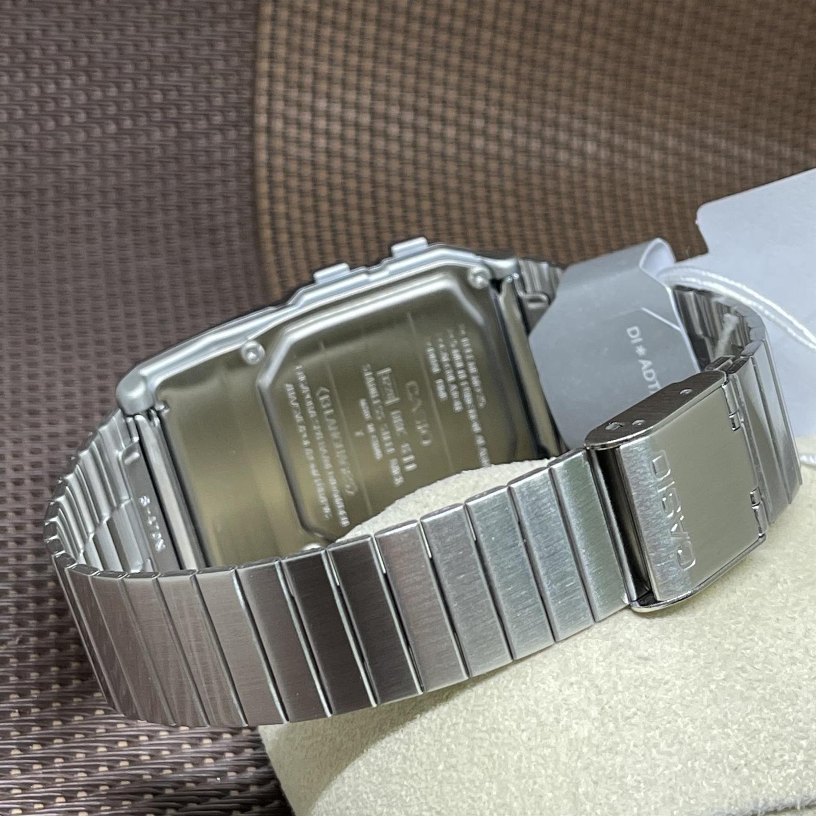 Casio DBC-611-1D Databank Men Calculator Alarm Stainless Steel Digital Watch