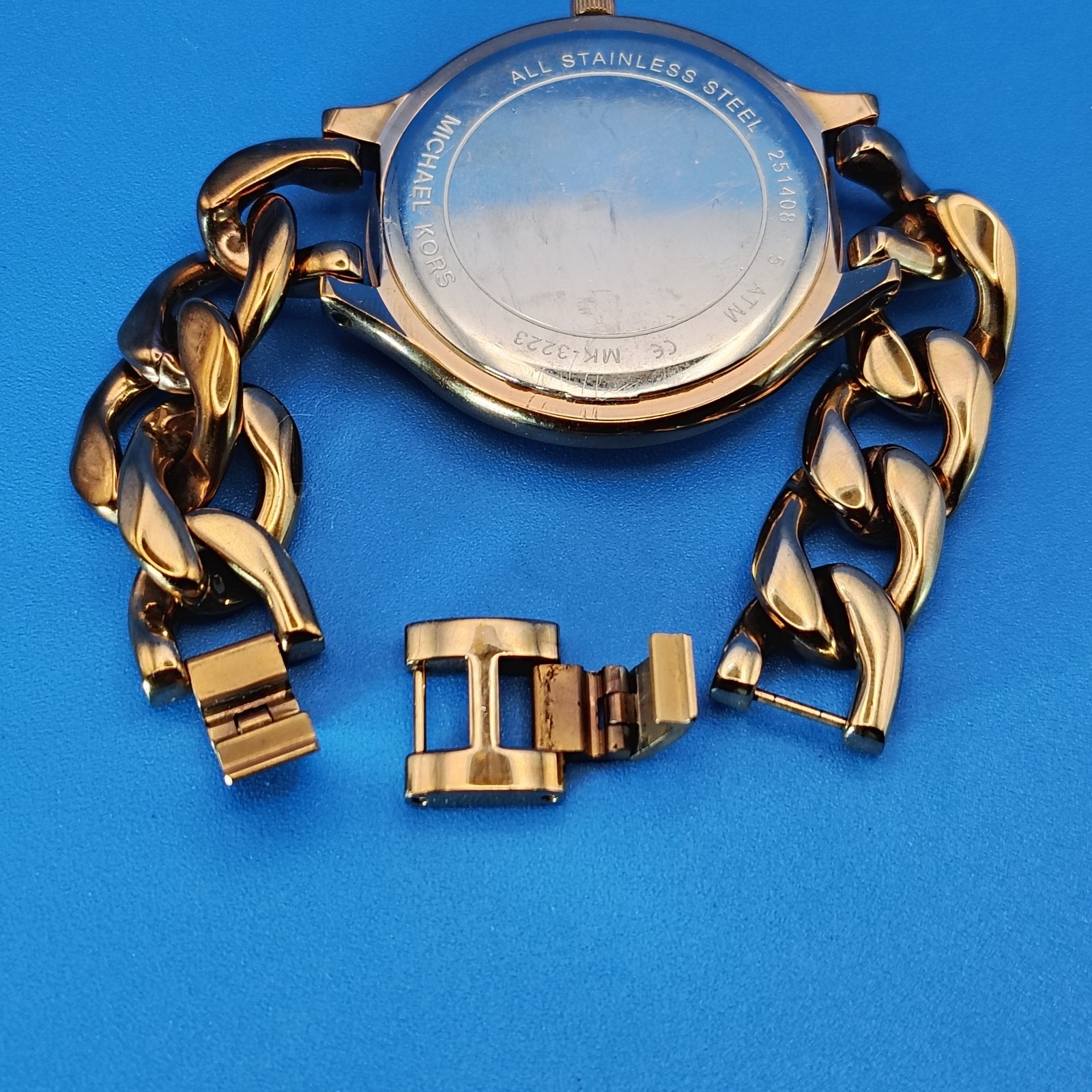 Vintage 2014 Michael Kors Rose Gold Designer 44mm Women’s Quartz Fashion Watch