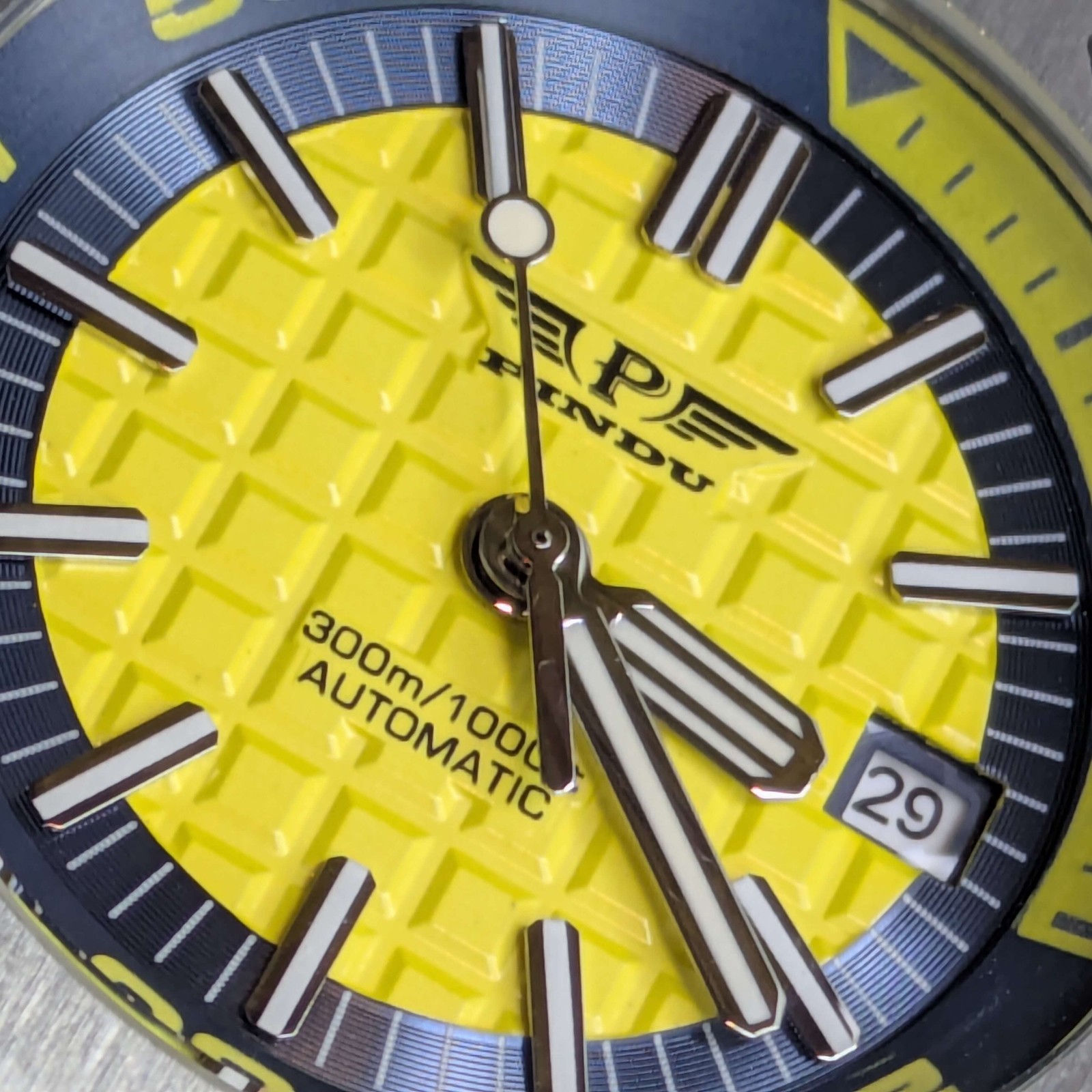 PINDU PINDU Octagon Yellow Men’s Stainless Steel NEW