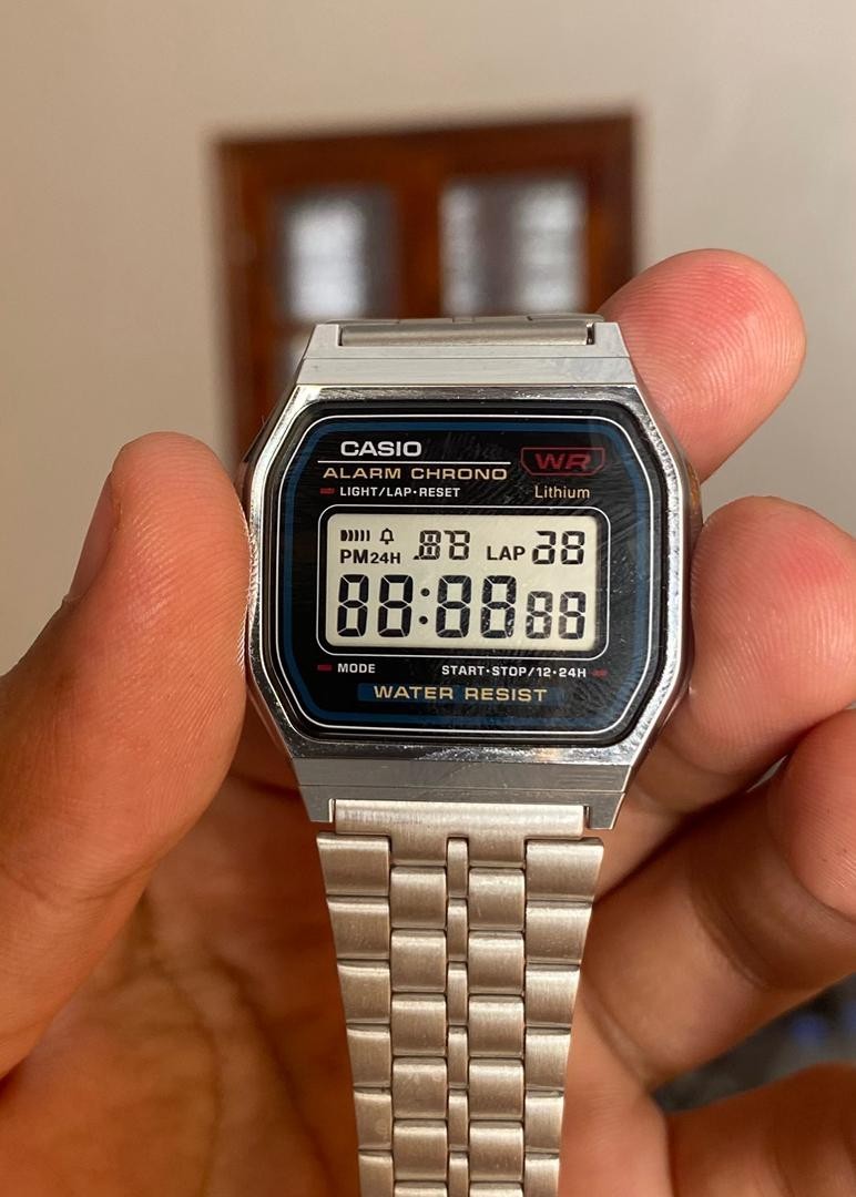 Vintage Casio A159WA-N1DF Authentic Digital Watch Adjustable Japan Band Tag 1989
