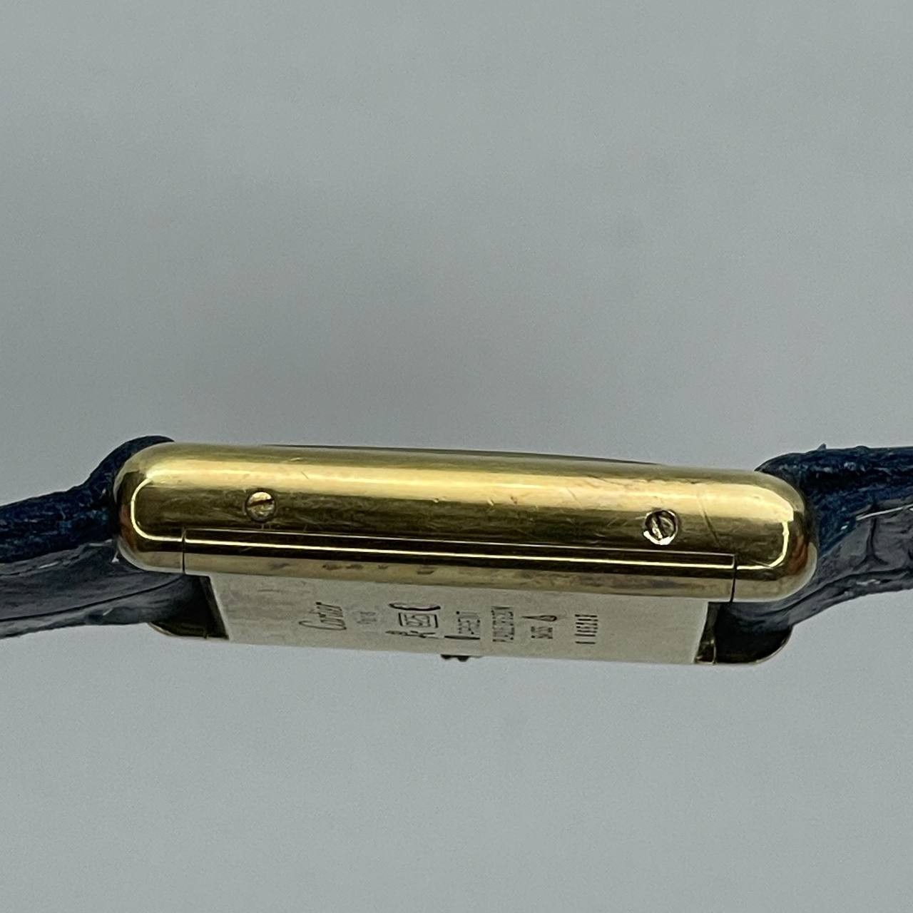VINTAGE MUST DE CARTIER MANUAL WIND MOVEMENT BLUE DIAL 23.5x31MM SWISS MADE