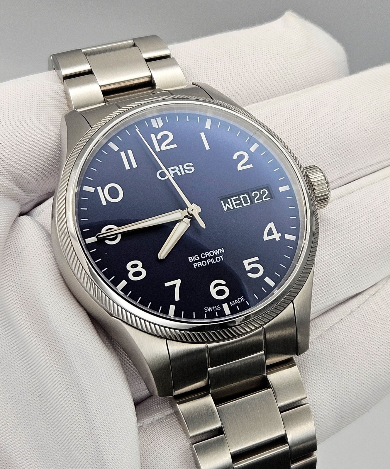 Oris Big Crown ProPilot 44mm Blue Dial Auto Bracelet Boxed Max 19cm Wrist