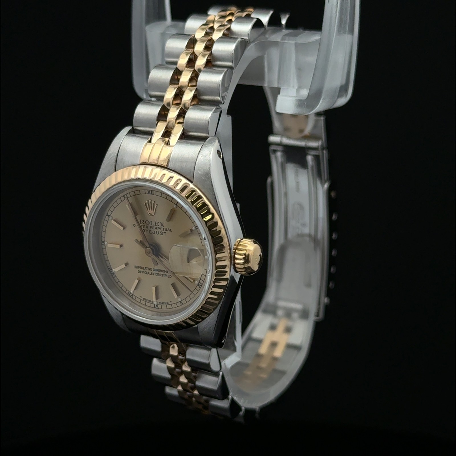 1987 Rolex Datejust Lady Champagne Stick Jubilee 69173 Steel & YG