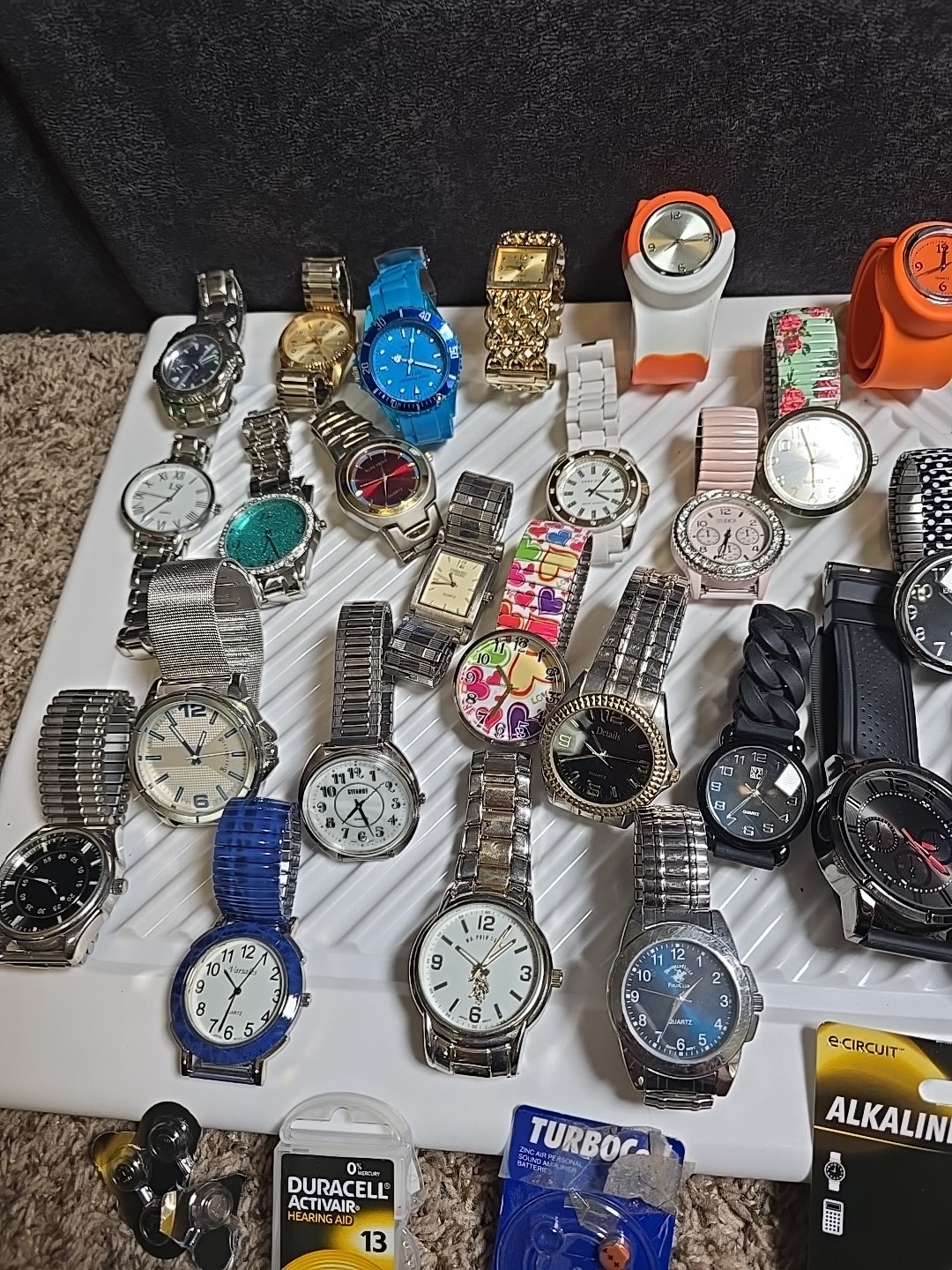 Mixed Lot of 39 Watches And Batteries Multiple Brands See Pictures