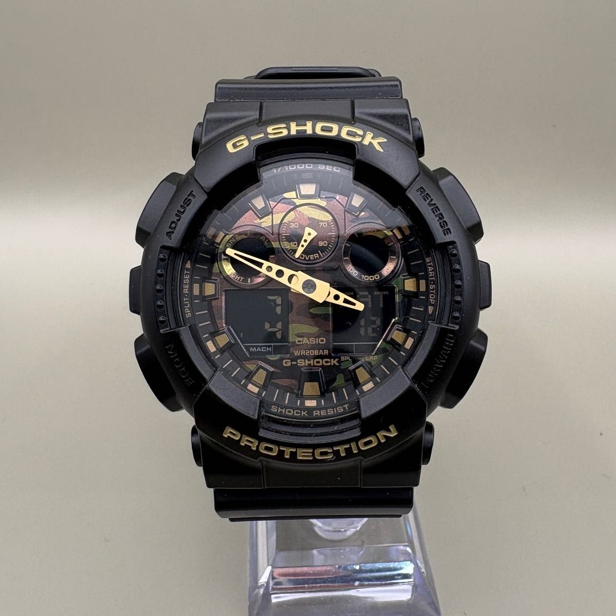 Casio G-SHOCK GA-100CF Black Gold Camo Watch
