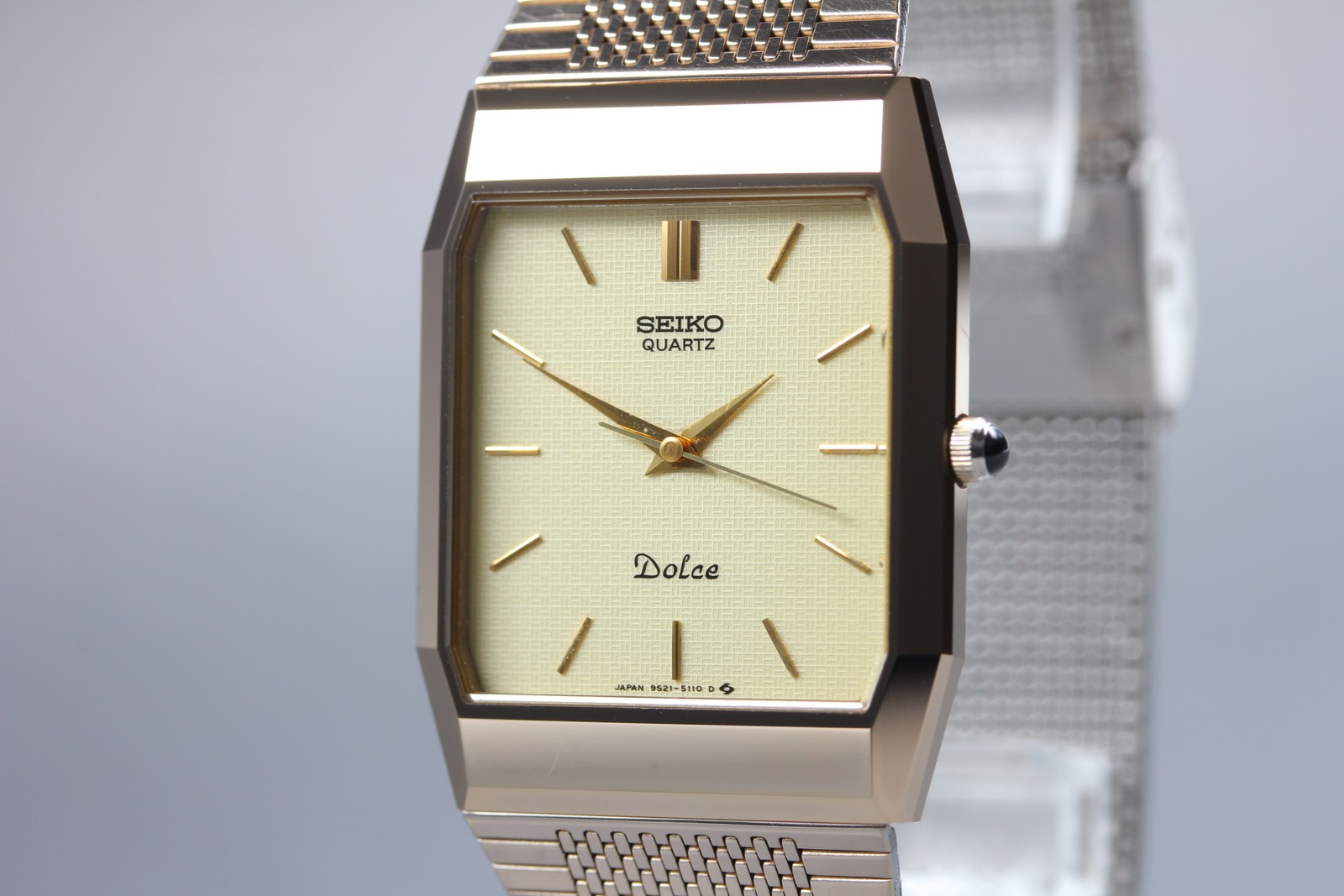 Vintage 1985 [MINT] Seiko Dolce 9521-5110 Gold Tank Men’s Quartz Watch JAPAN