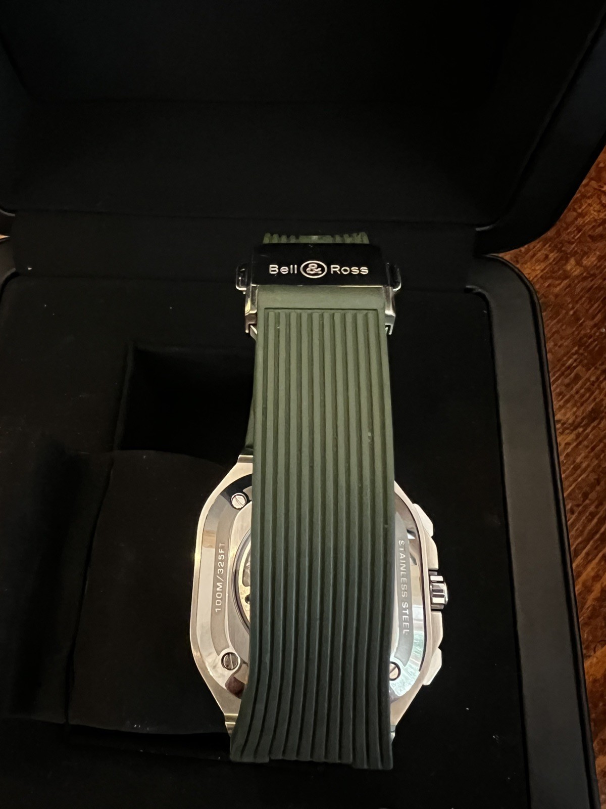 BELL&ROSS BR05 Chronograph. Green Steel BR05C-GN-ST/SRB. Excellent!!